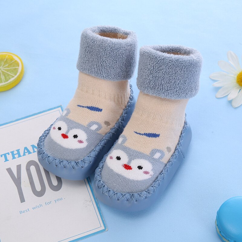 Kids Socks Slippers with Rubber Sole